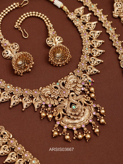 Matte Finish Bridal Jewellery Set