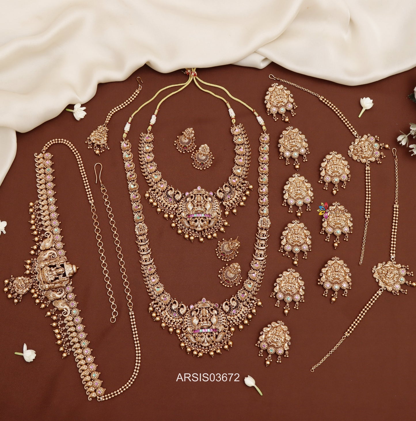 Lakshmi and Peacock Bridal Jewellery Set