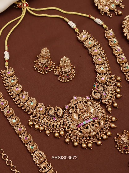 Lakshmi and Peacock Bridal Jewellery Set