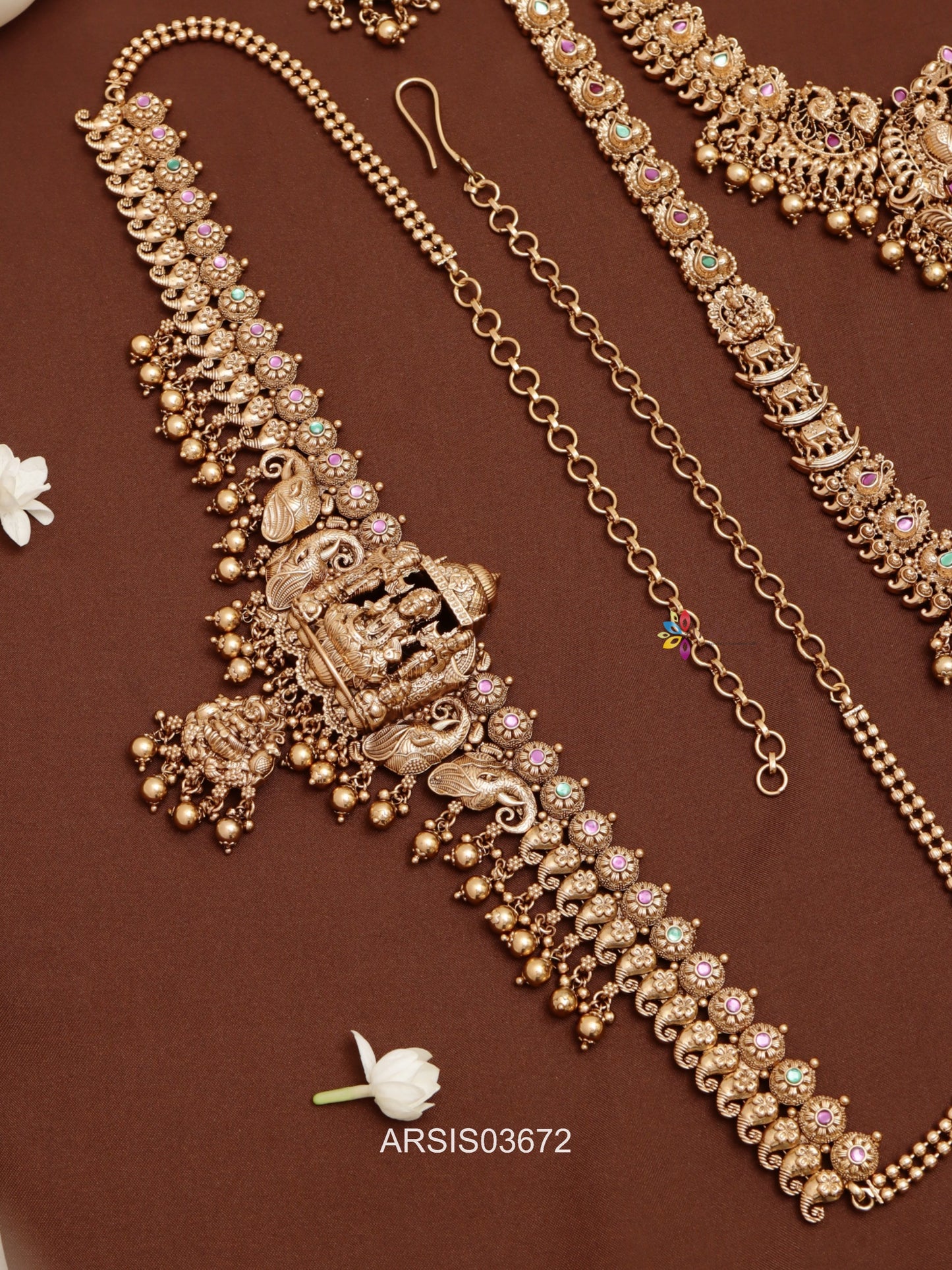 Lakshmi and Peacock Bridal Jewellery Set
