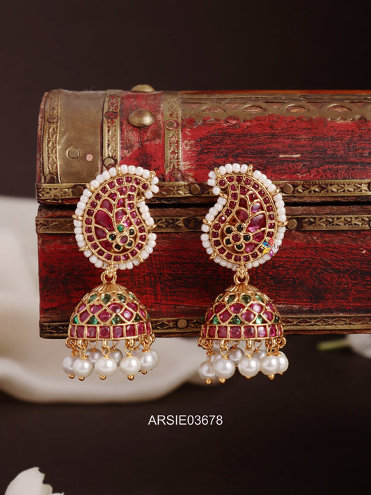 Mango Kemp Stone Jhumka
