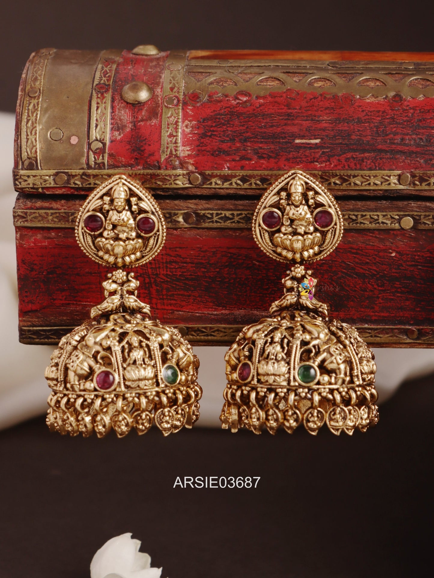 Antique Lakshmi Temple Jhumka
