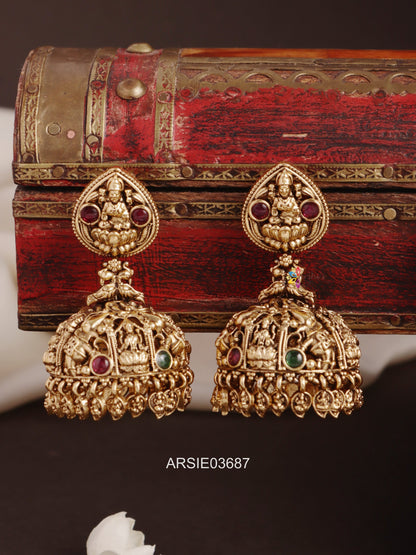 Antique Lakshmi Temple Jhumka