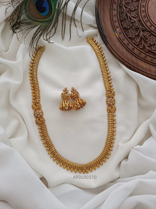 Elegant Peacock White Stone Haram