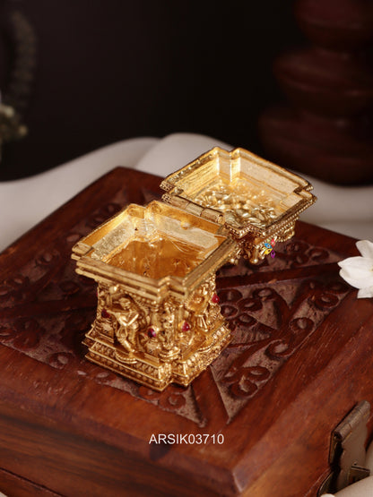 Antique Krishna Thulasi Kumkum Box