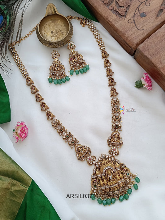 Antique Lakshmi White Stone Haram