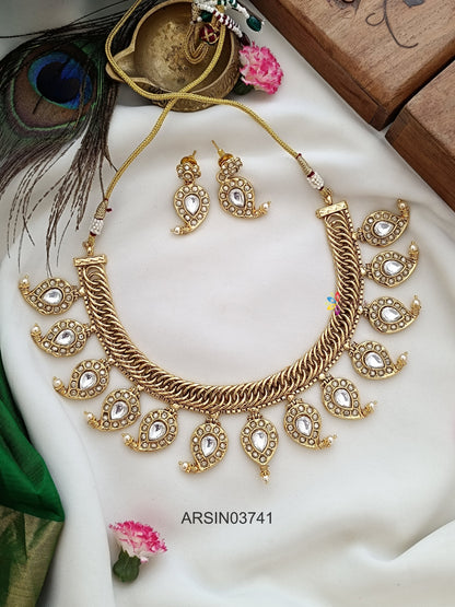 Reversible Jadau Kundan Jalebi Necklace