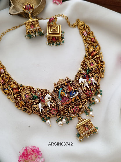 Temple Meenakari Necklace
