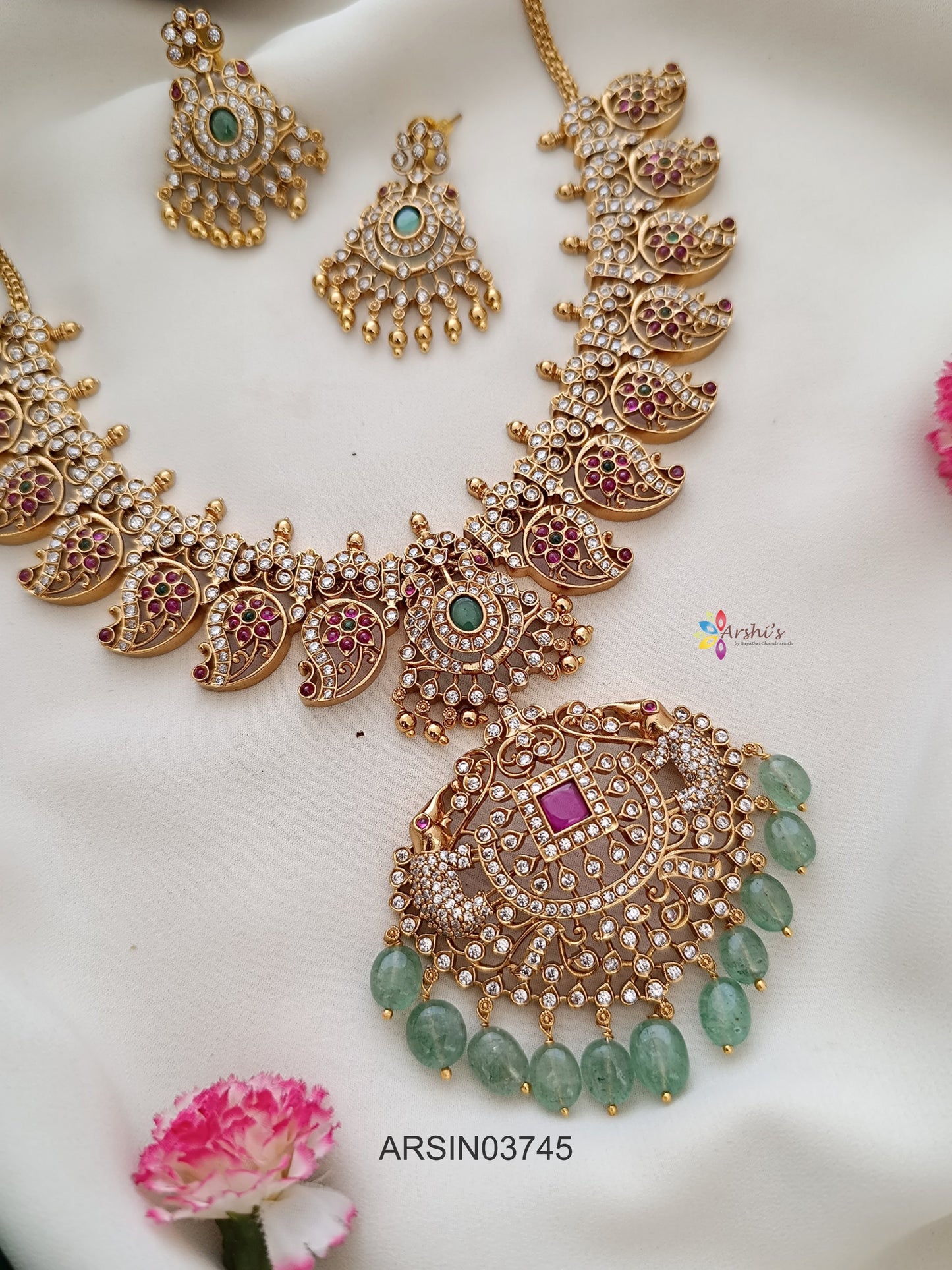 Mango Design Stone Necklace