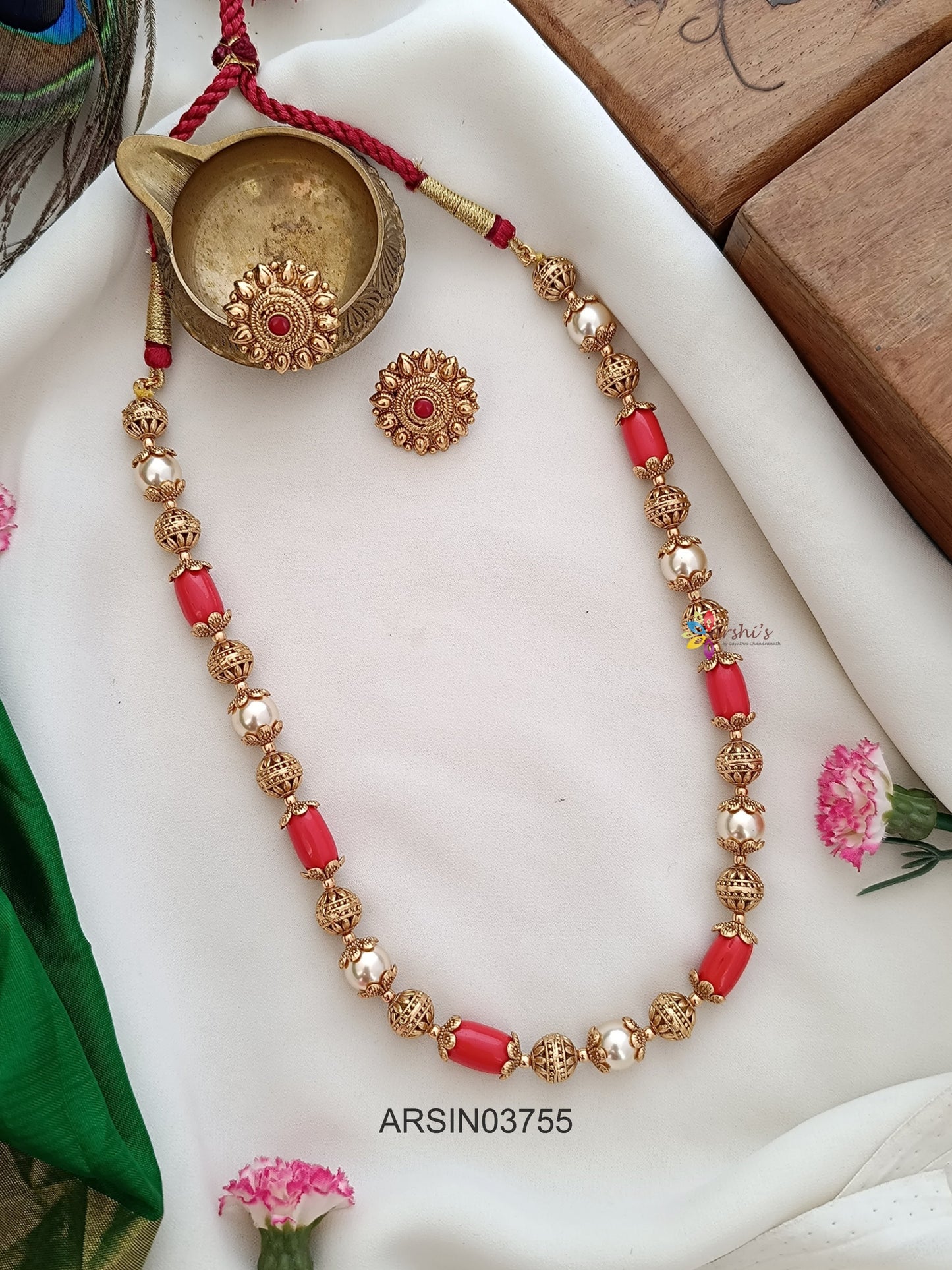 Pearl and Coral Necklace