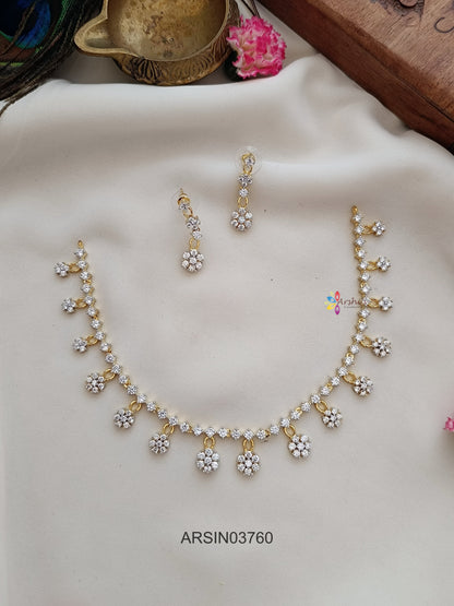 Diamond Look Like AD Stone Necklace