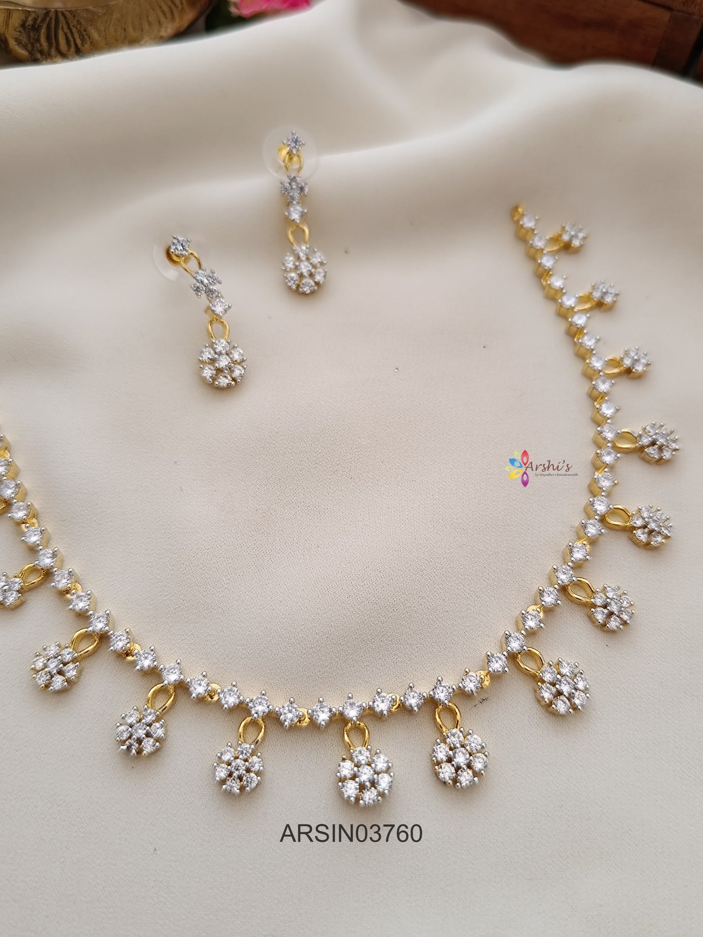 Diamond Look Like AD Stone Necklace
