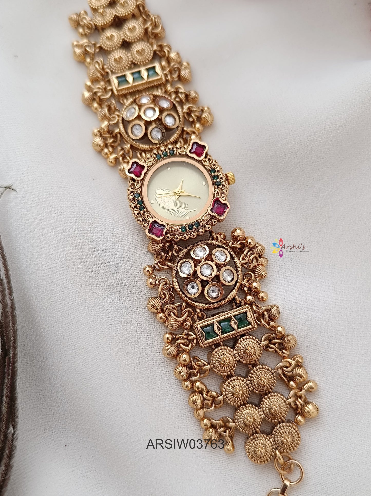 Antique Jadau Kundan Gungrool Watch