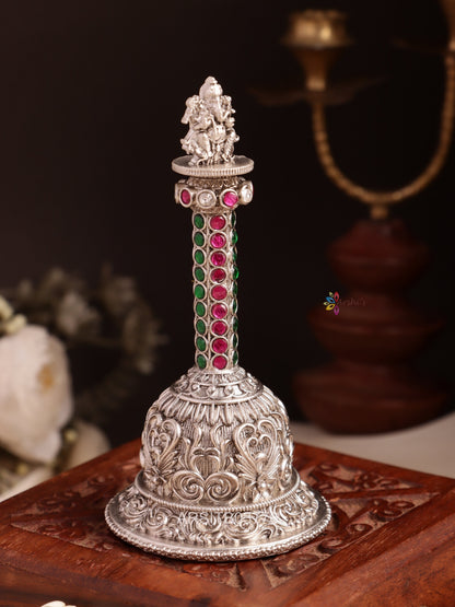 Oxidised Silver Ganesha Temple Bell