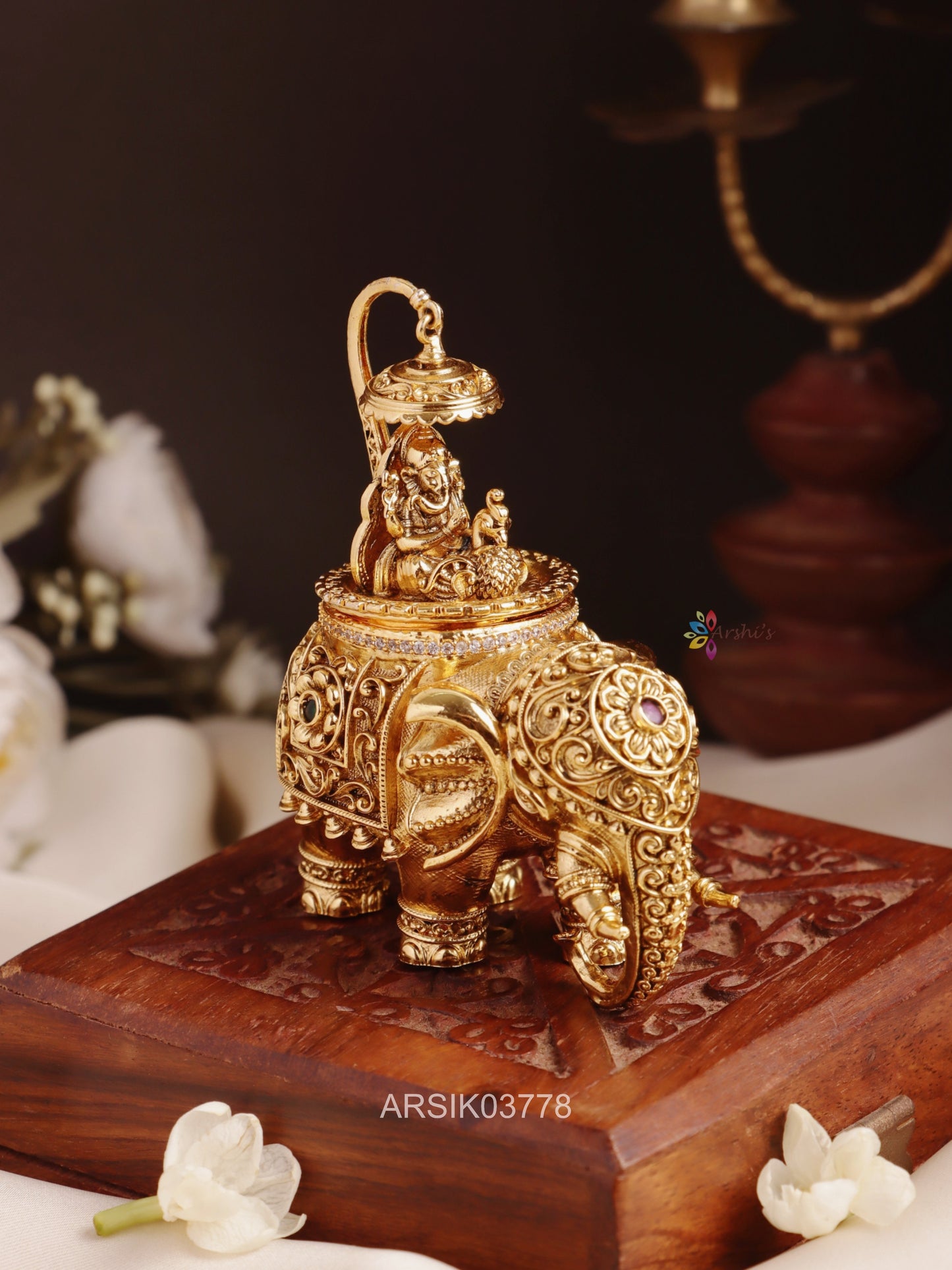 Elephant Ganesha Kumkum Box