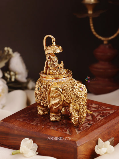 Elephant Ganesha Kumkum Box