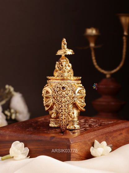 Elephant Ganesha Kumkum Box