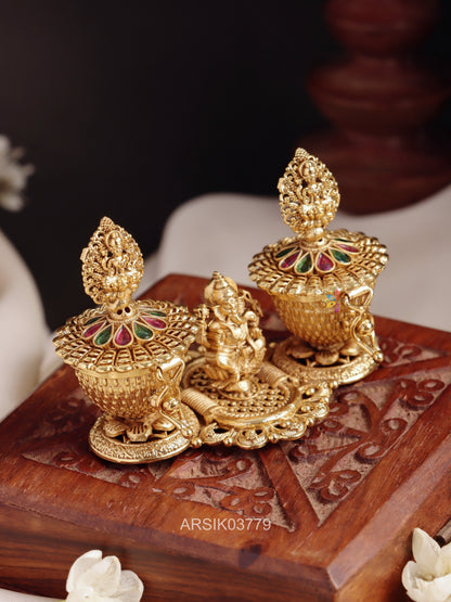 Ganesha and Lakshmi Kumkum Box