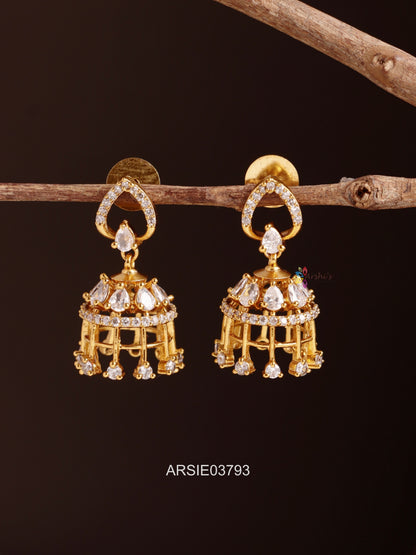 White Stone Jhumka