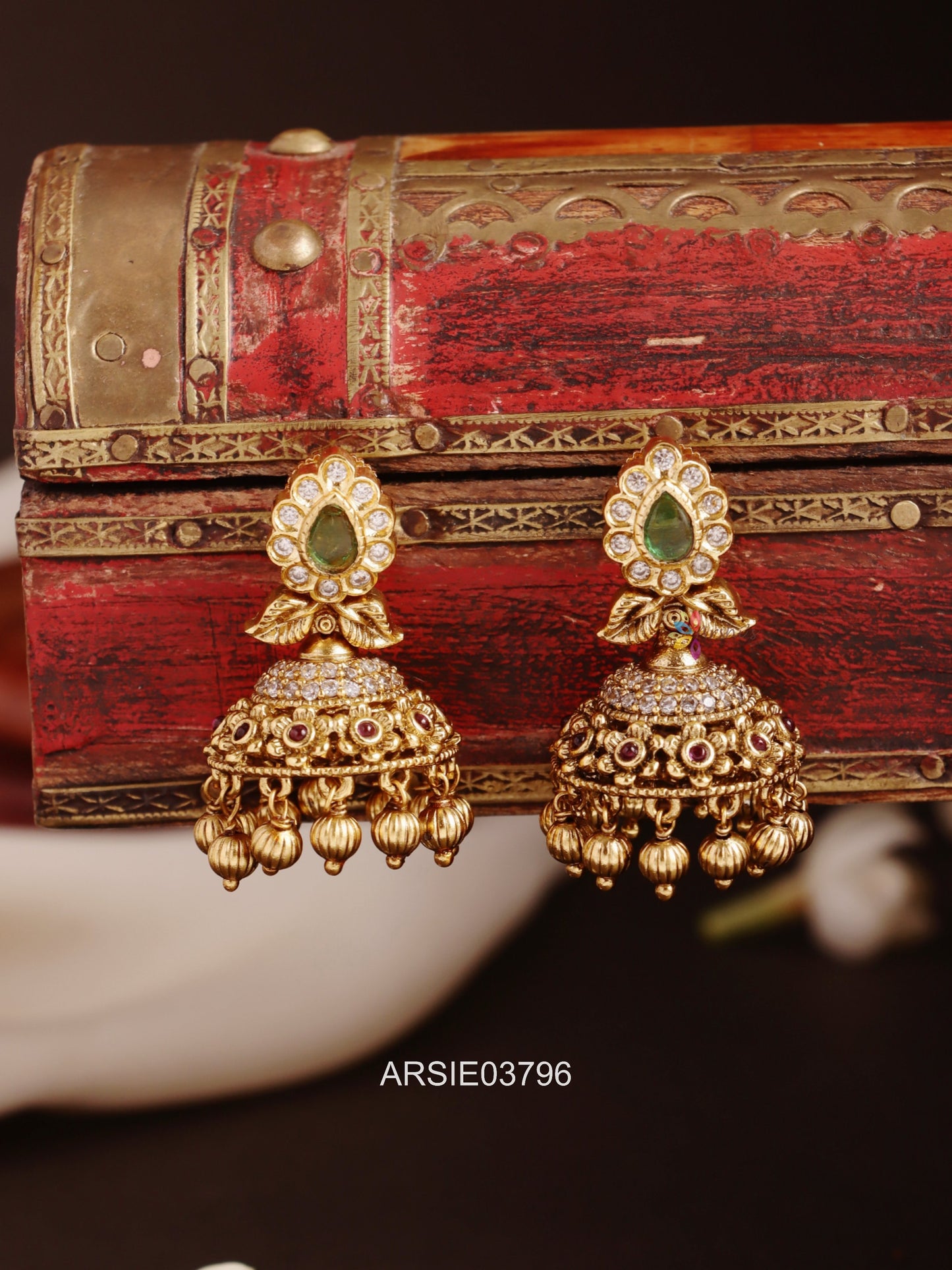 Antique Leaf Design Jhumka