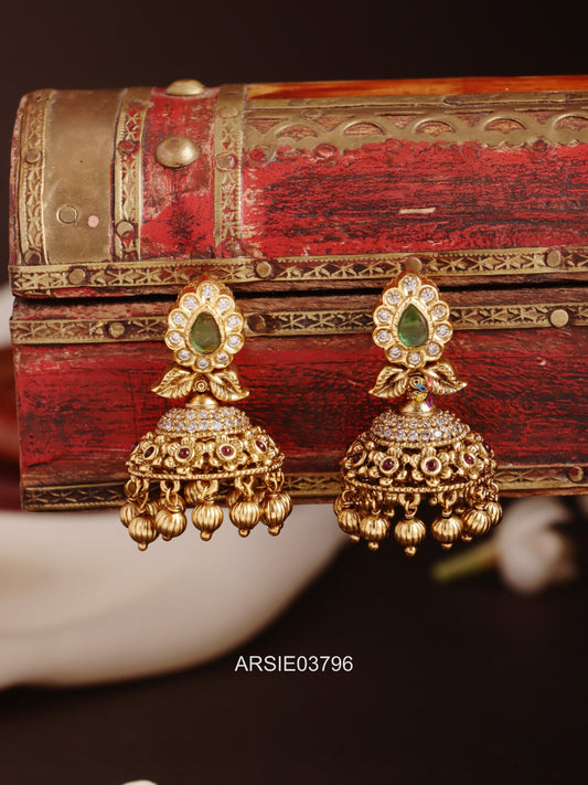 Antique Leaf Design Jhumka