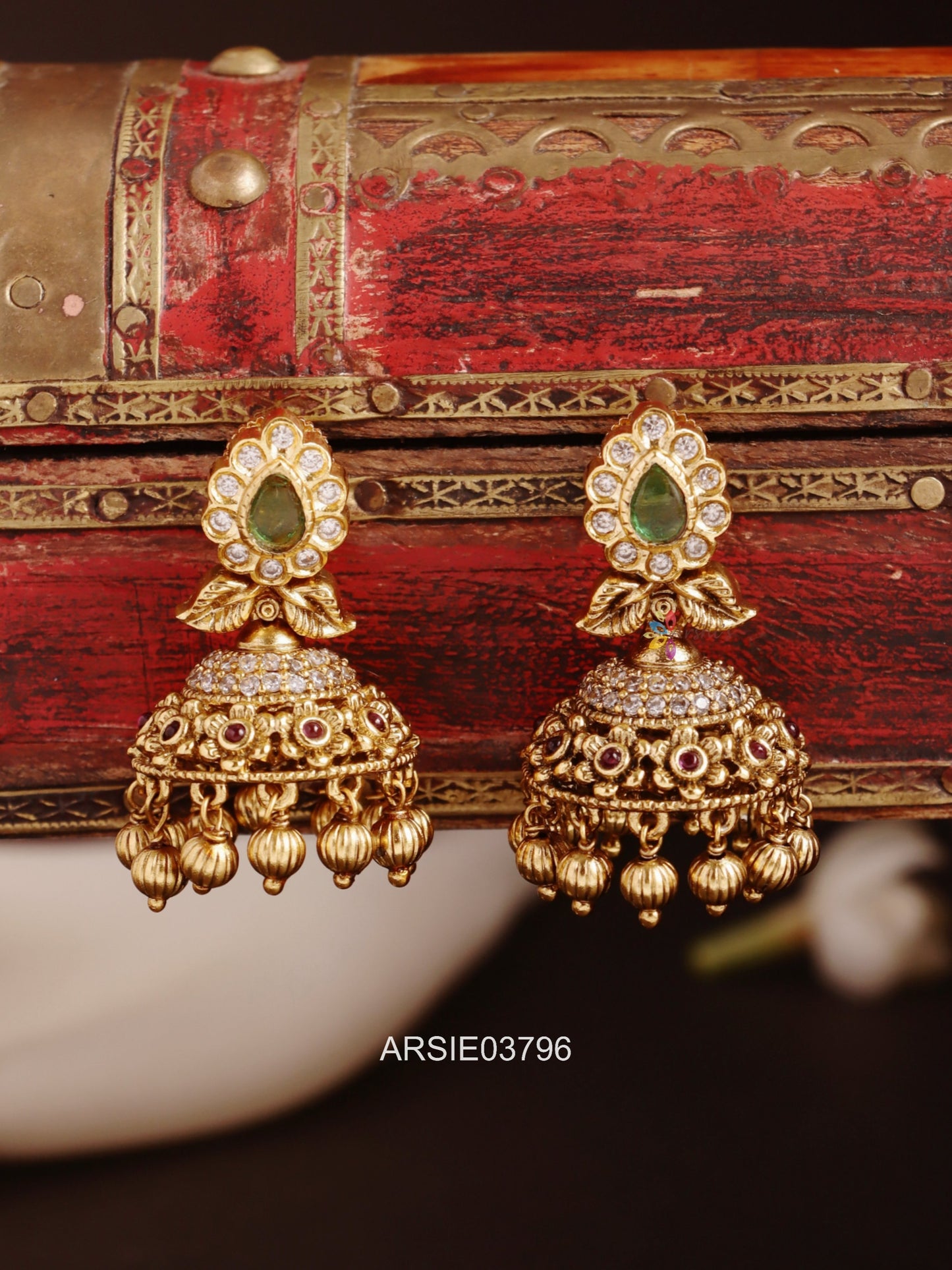 Antique Leaf Design Jhumka