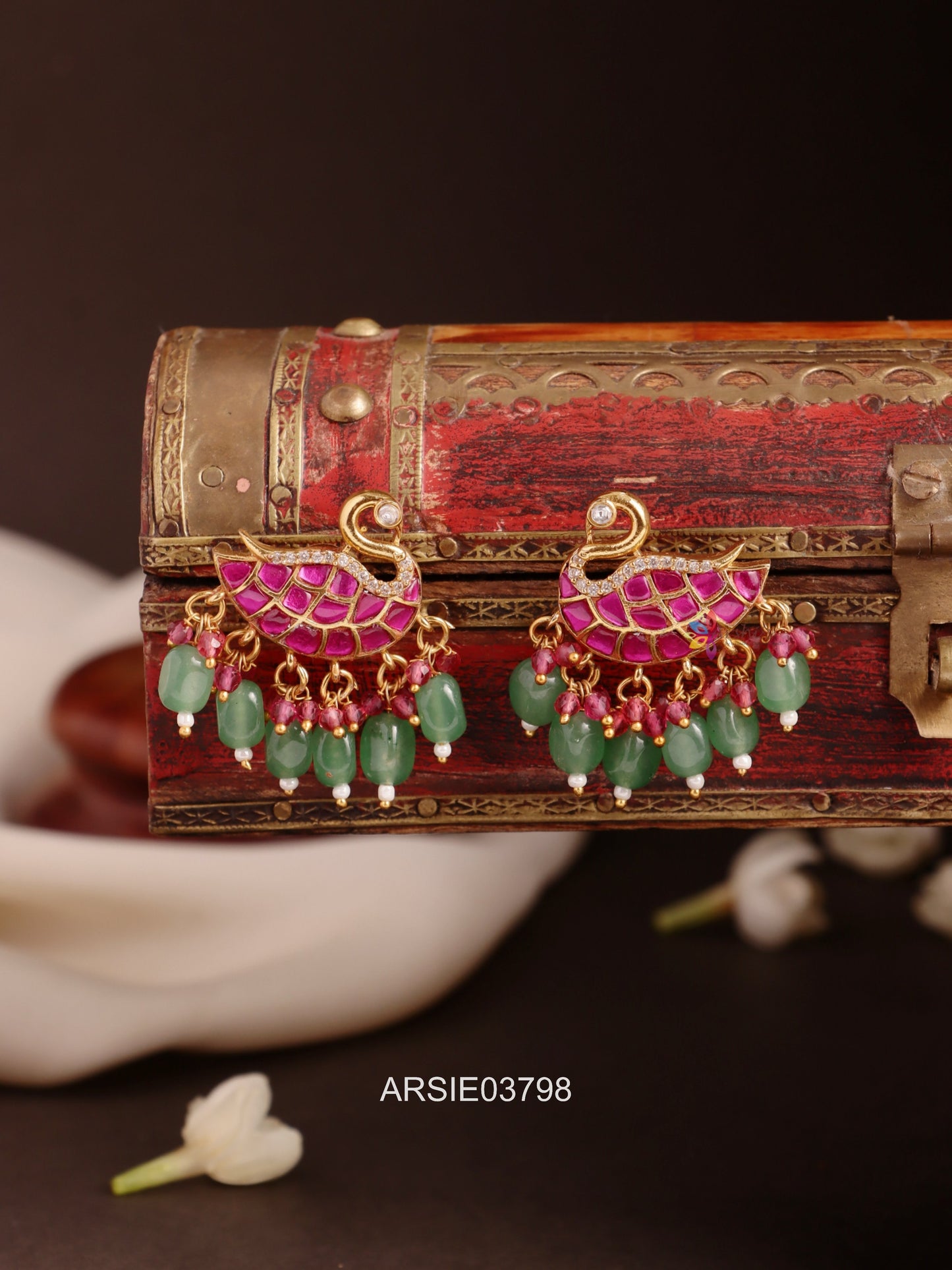 Swan Jadau Kundan Earrings