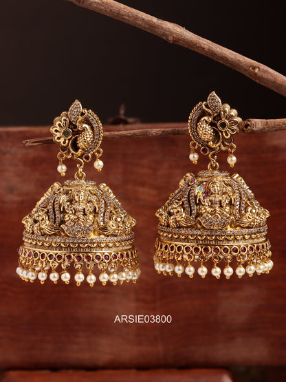 Antique Peacock Bridal Jhumka