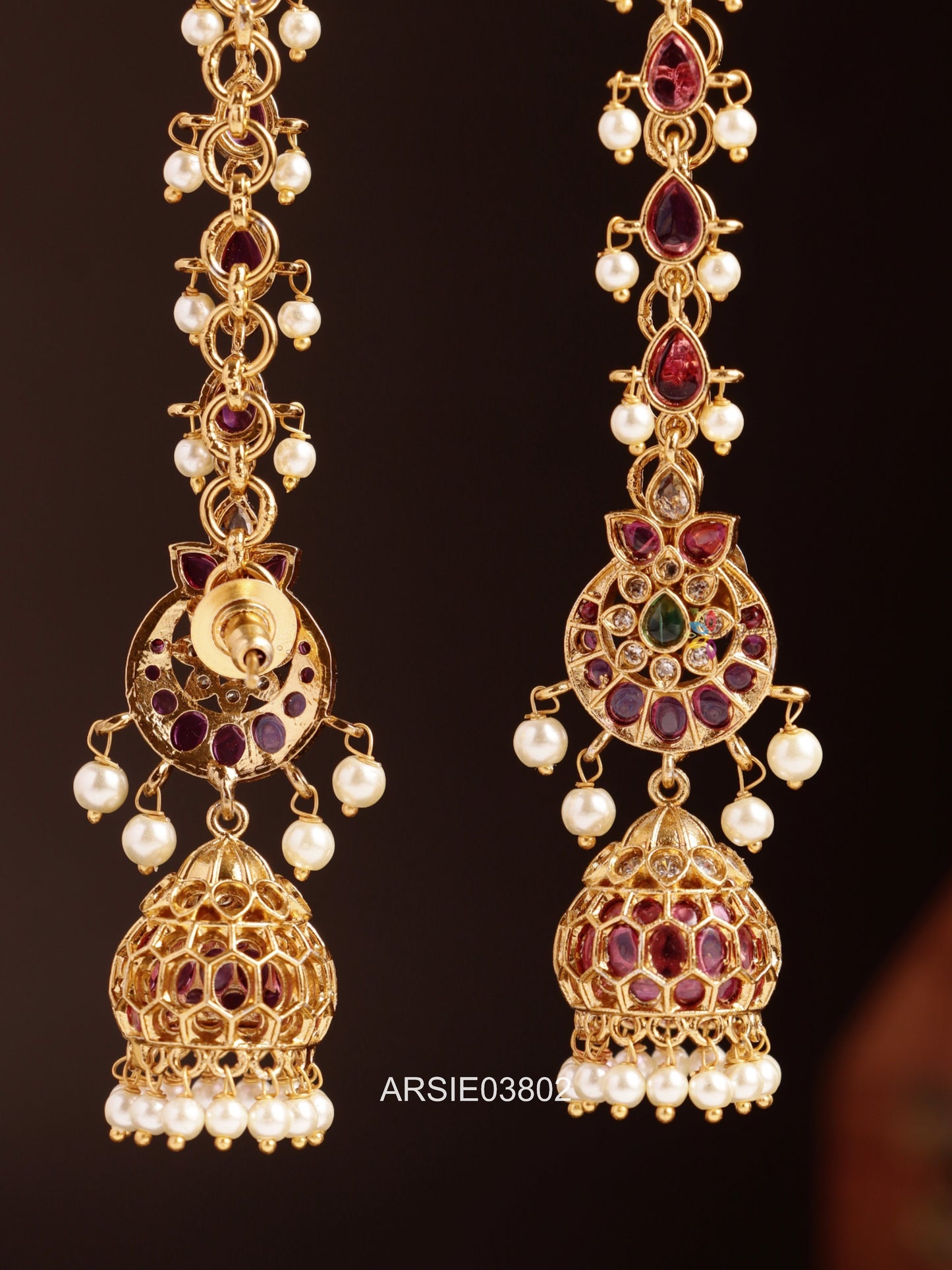 Kemp Stone Jhumka with Mattal