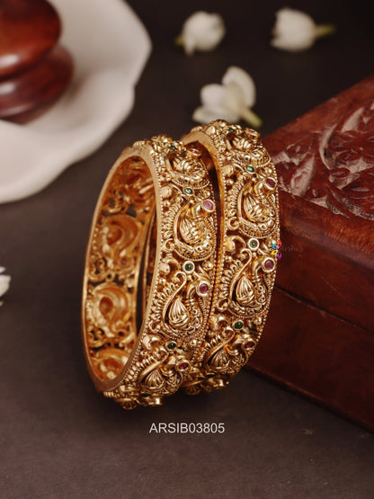 Antique Peacock Bridal Bangles