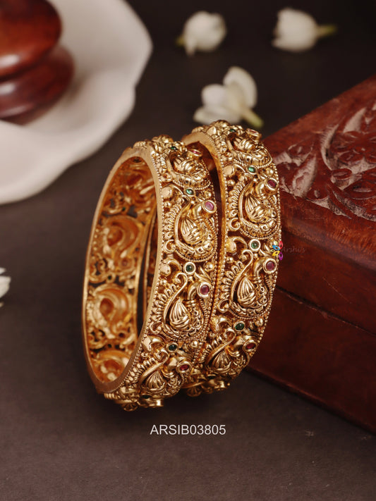 Antique Peacock Bridal Bangles