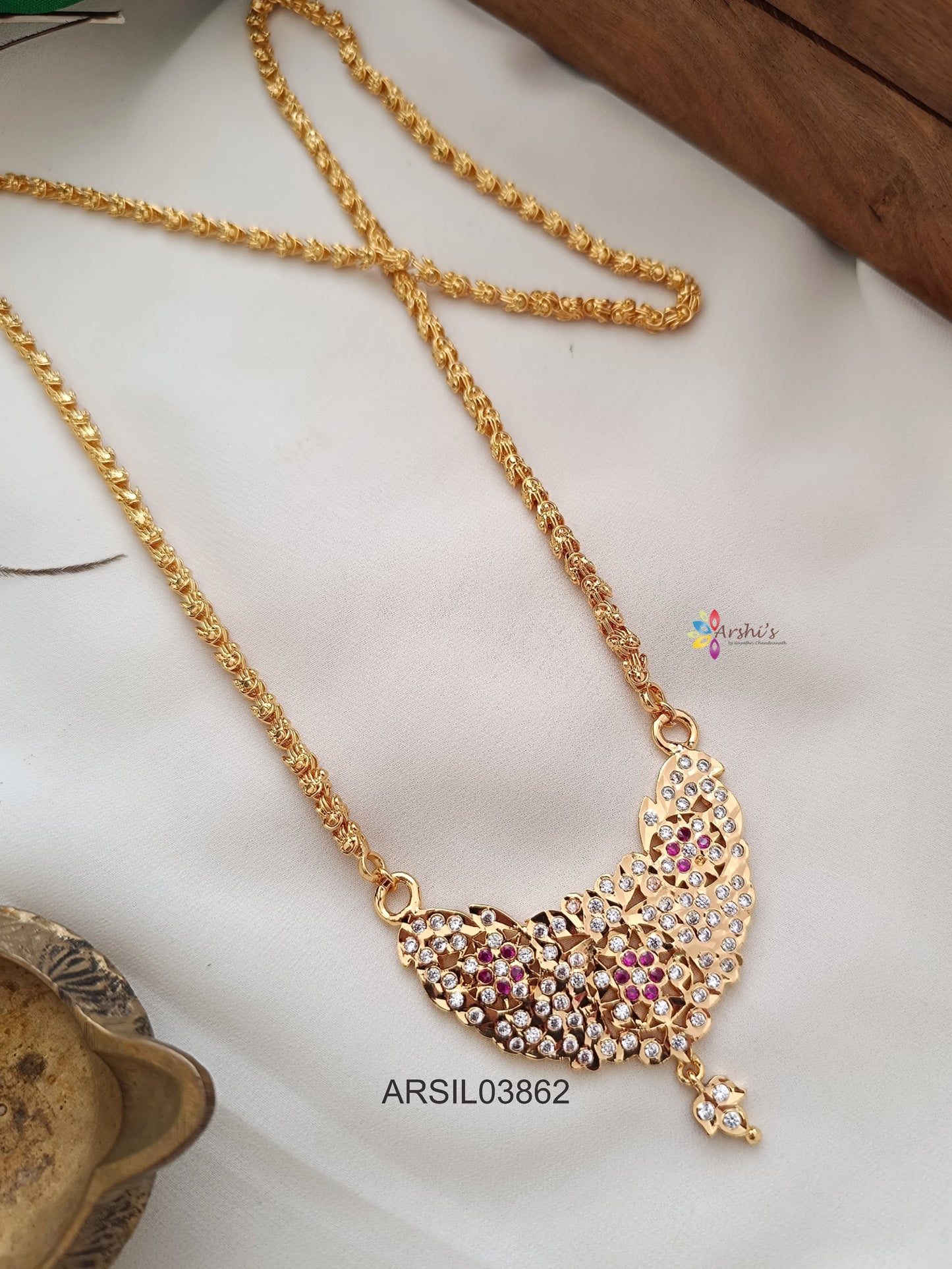 Vintage Stone Pendant Long Haram