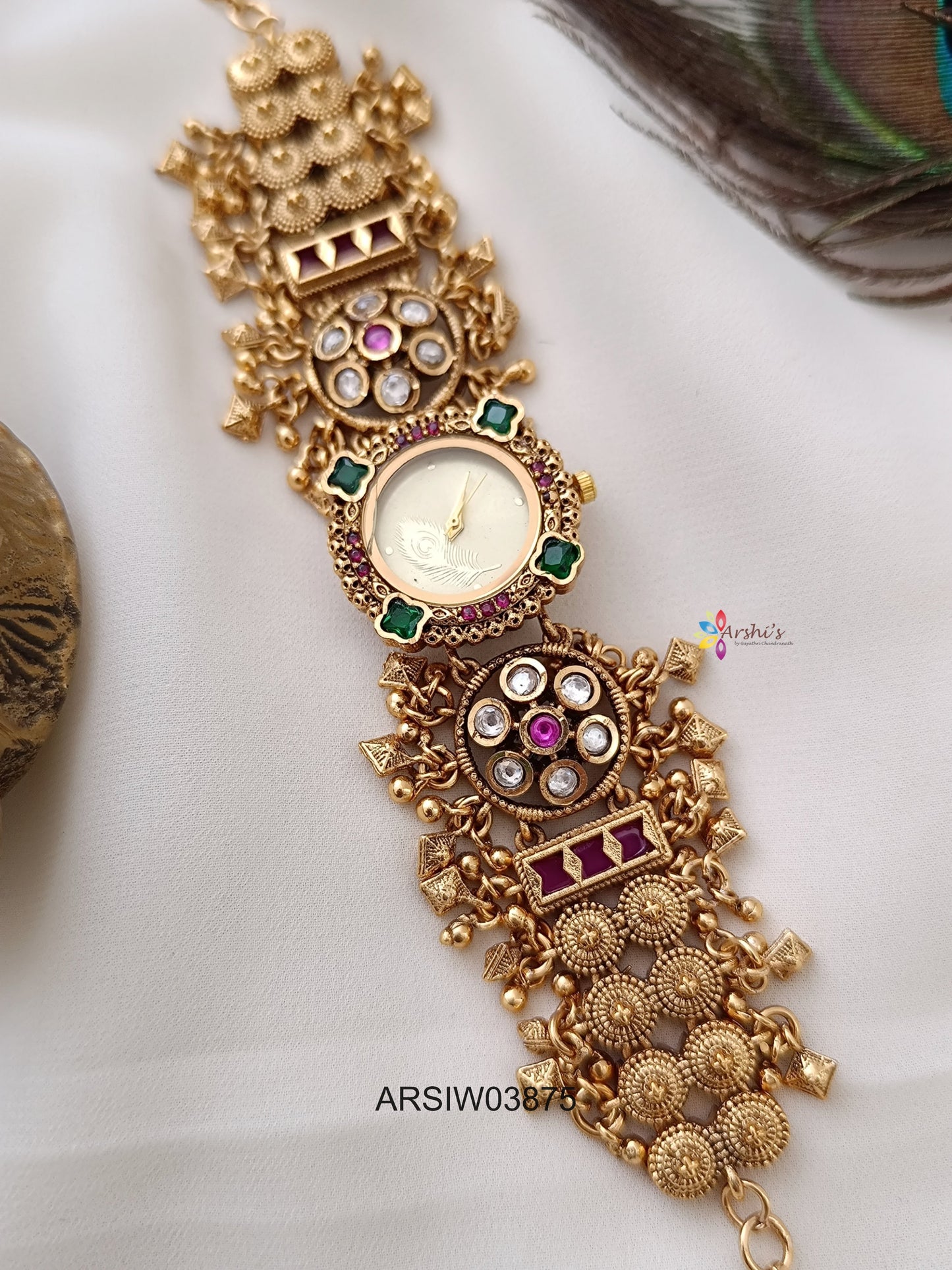 Antique Kundan Watch