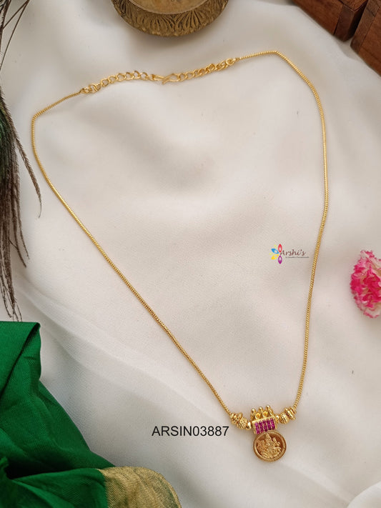Lakshmi Coin Pendant Necklace