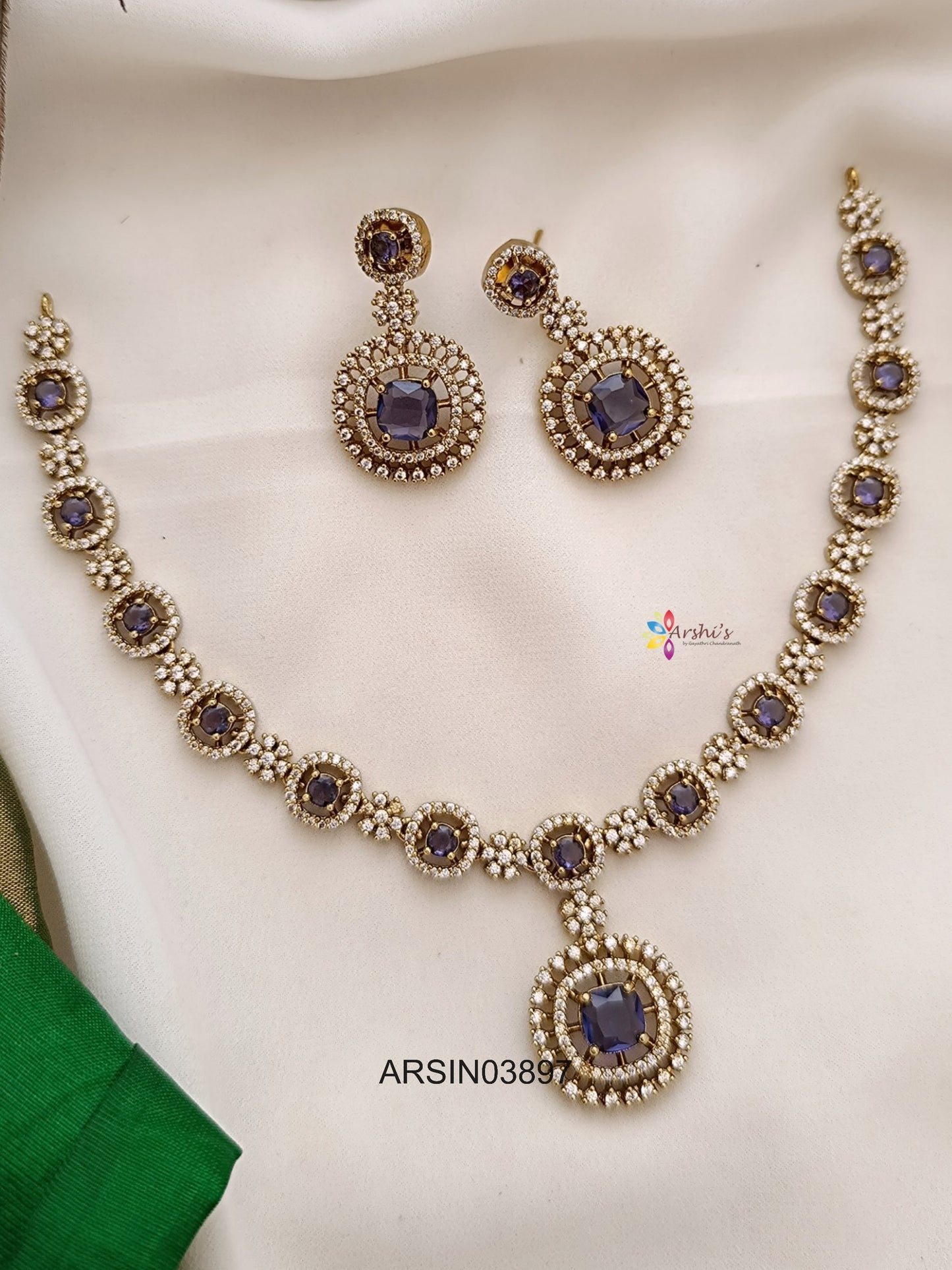 Purple Stone Fancy Necklace