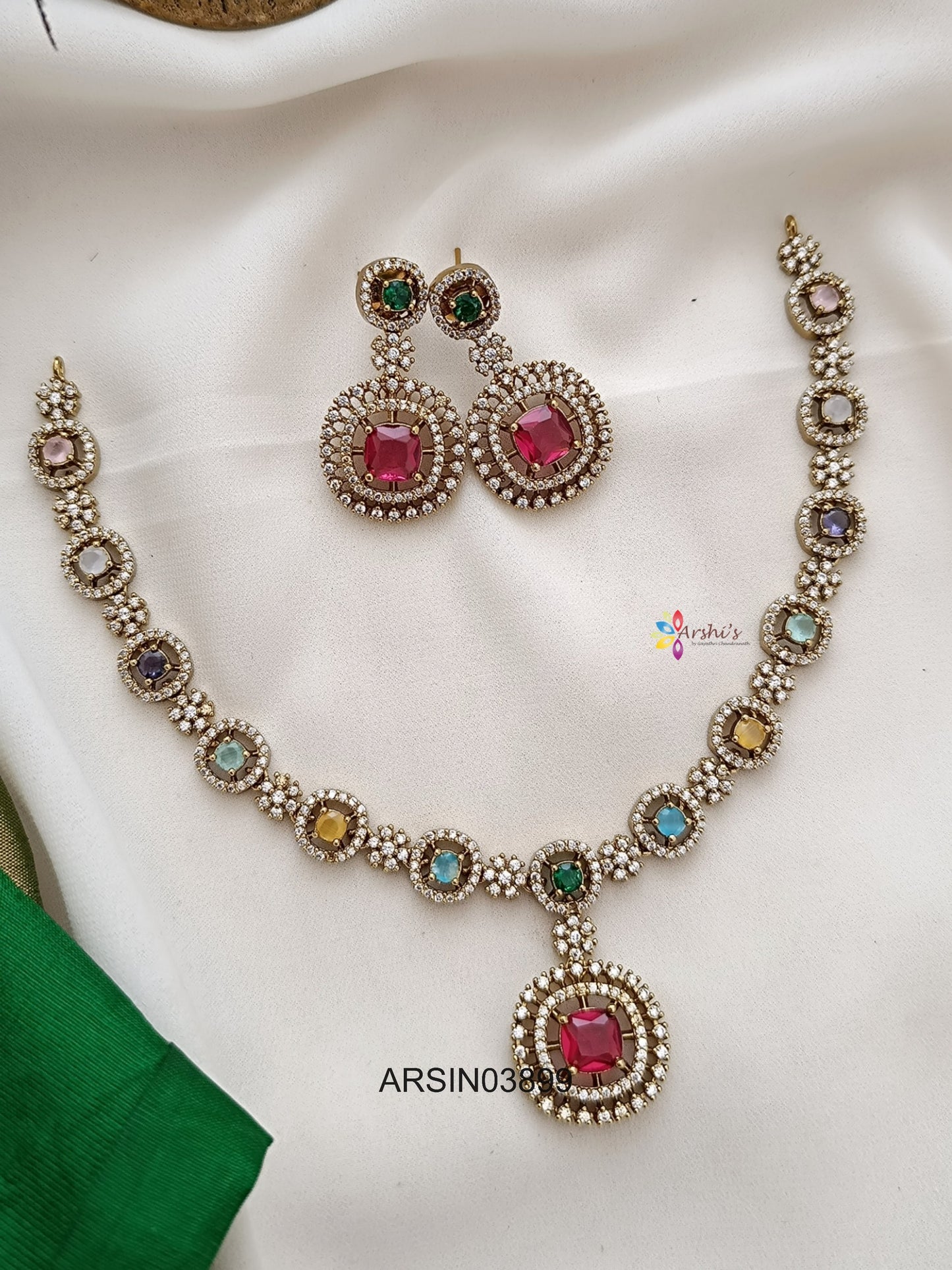 Multi Stone Fancy Necklace