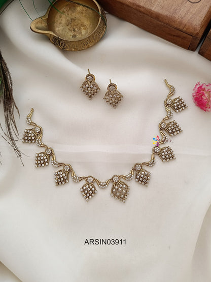 Diamond Look Like White Stone Necklace