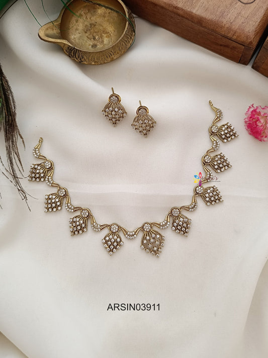 Diamond Look Like White Stone Necklace