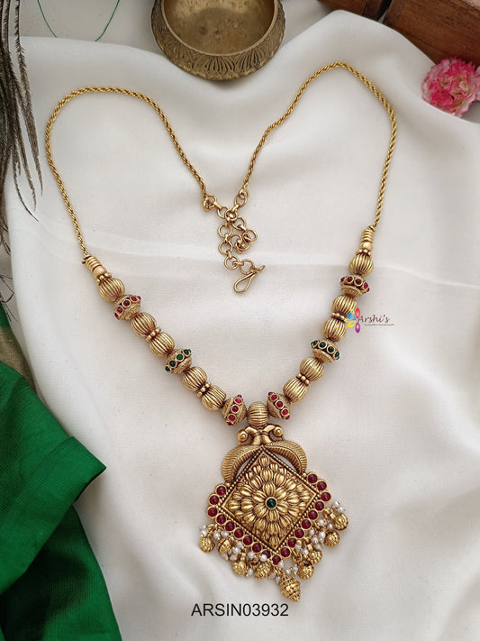 Antique Gold Bead Necklace