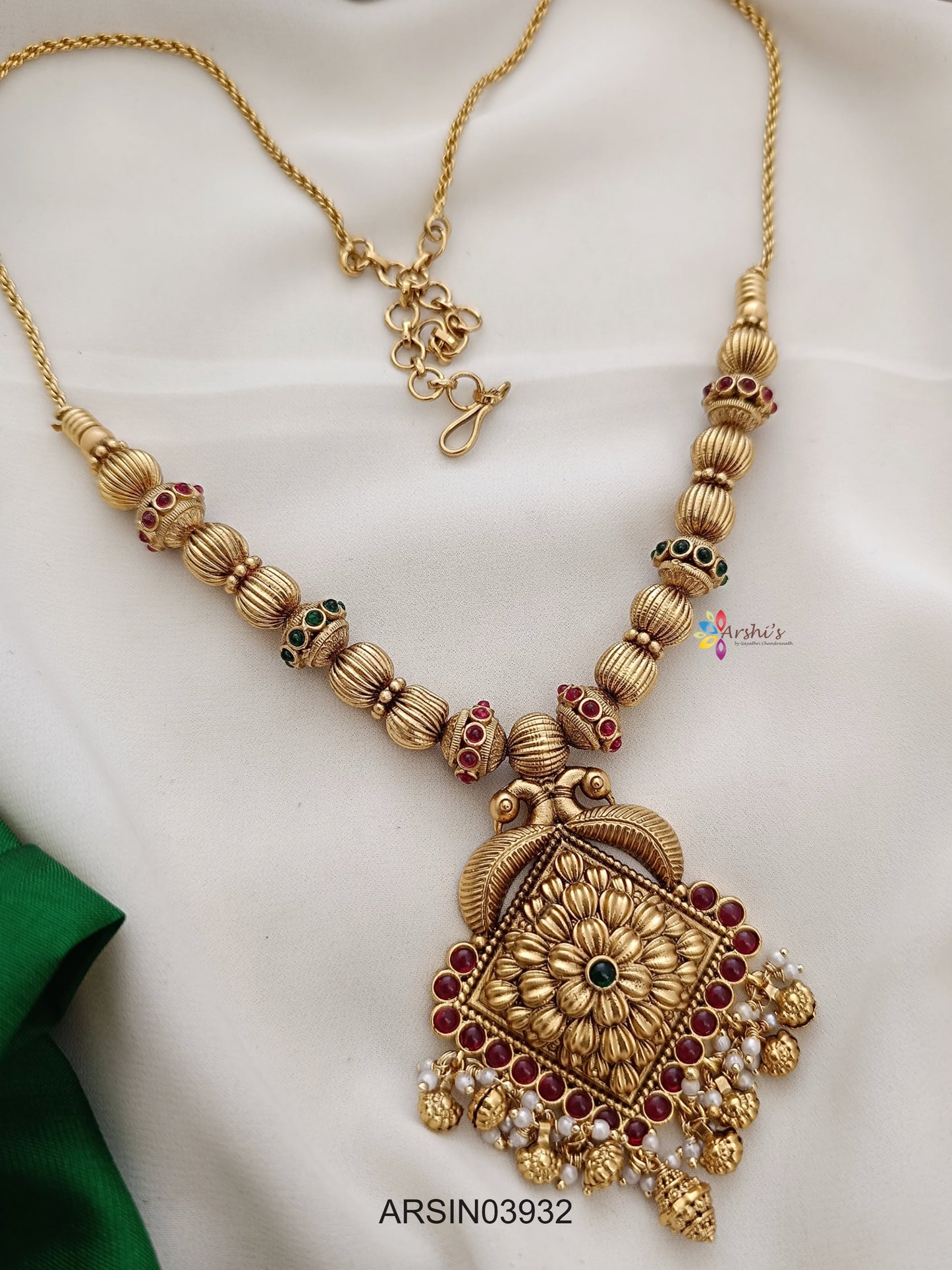 Antique Gold Bead Necklace