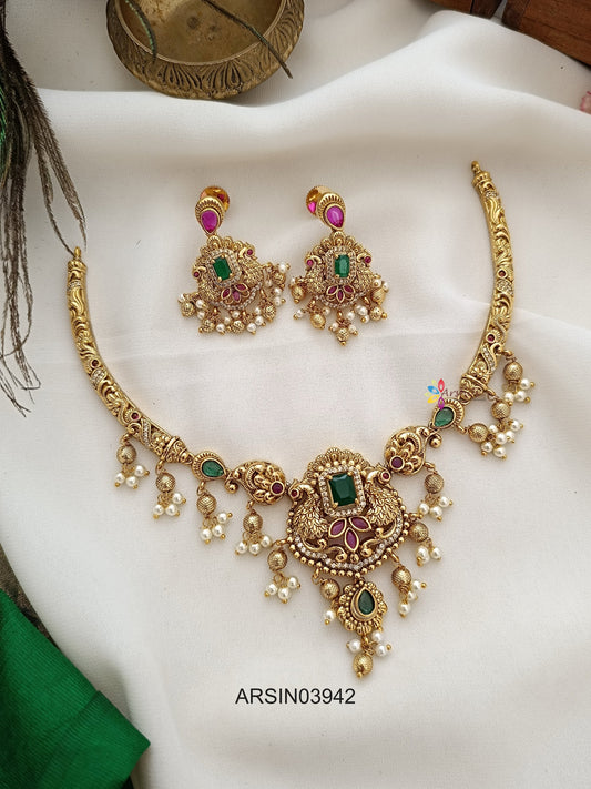 Peacock Guttapusaly Kante Necklace