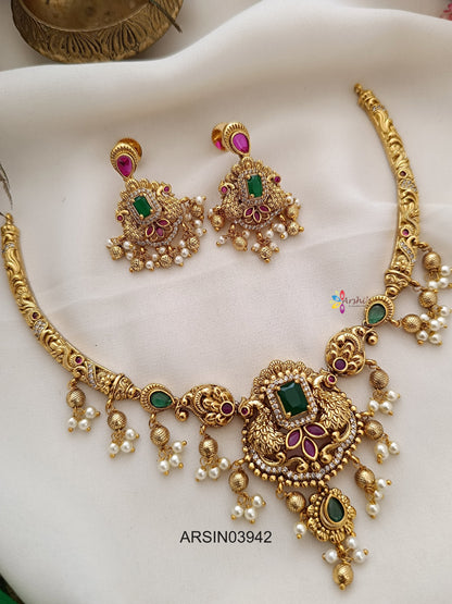 Peacock Guttapusaly Kante Necklace