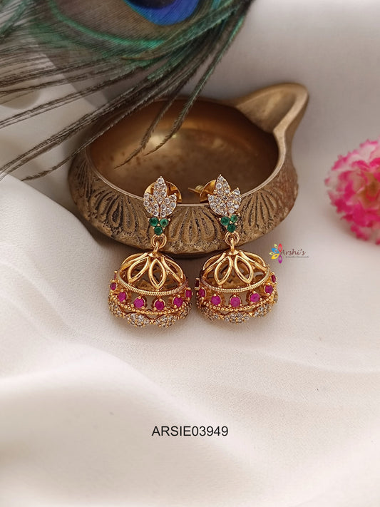 Multi Color Stone Jhumka