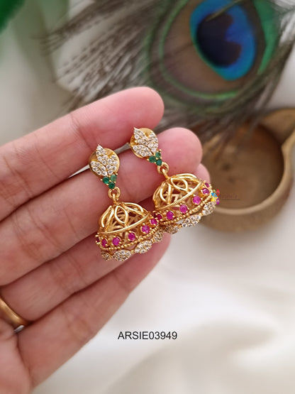 Multi Color Stone Jhumka