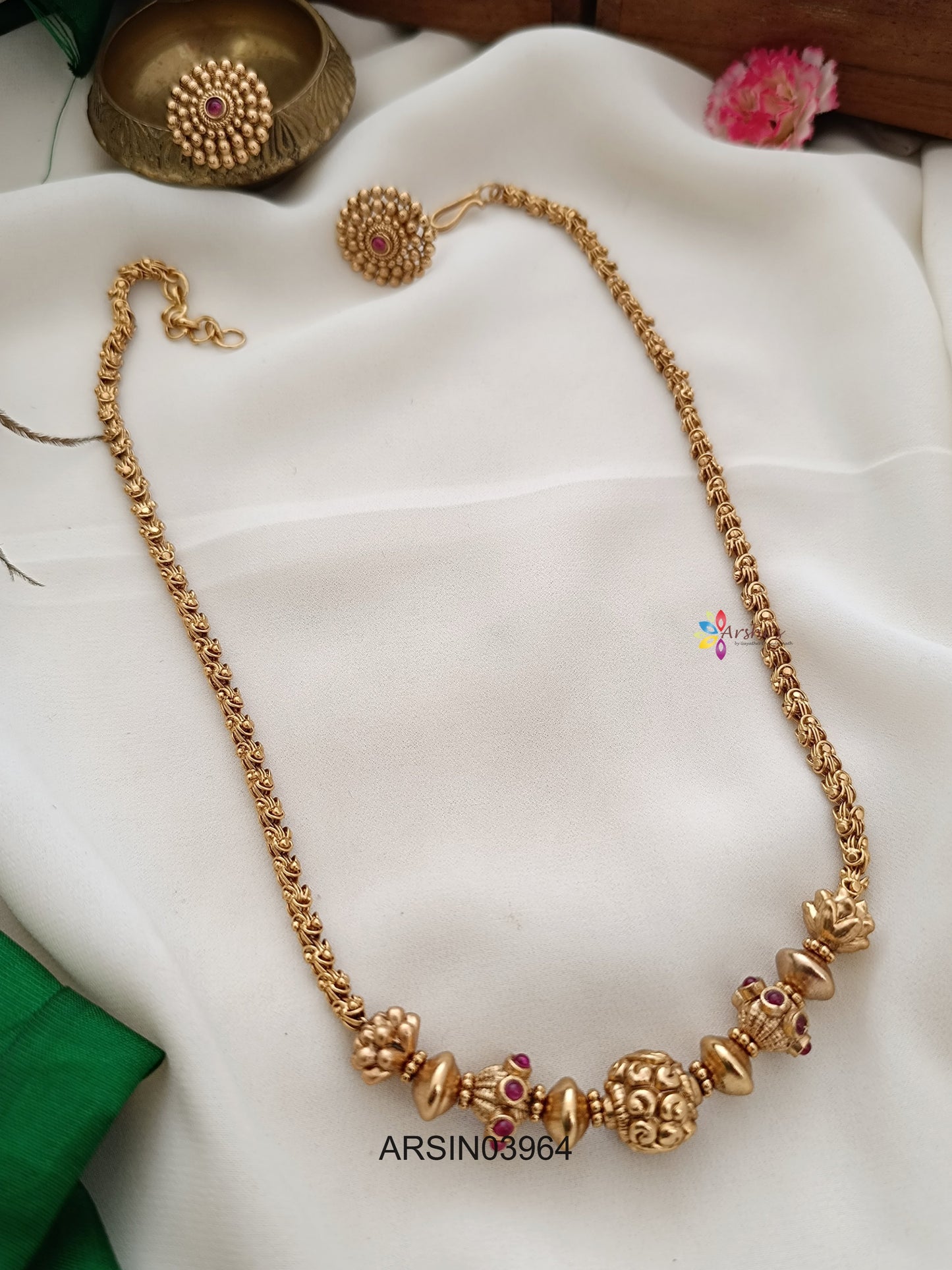 Simple Gold Ball Necklace