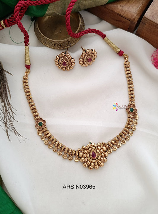Antique Ruby Stone Necklace