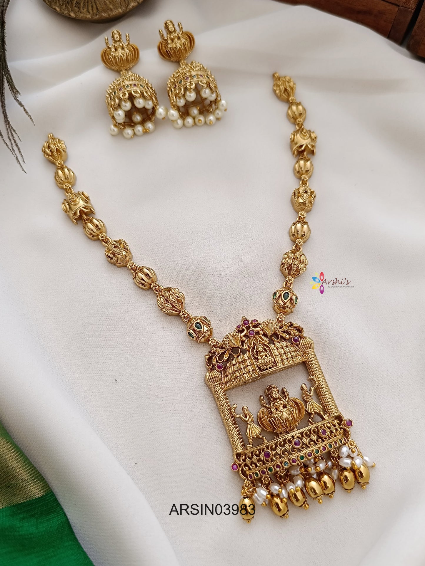 Temple Gold Bead Necklace