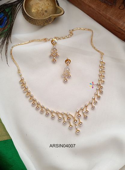 Diamond Look Like White Stone Necklace
