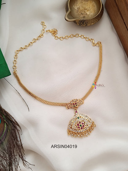 Stone Pendant Attigai Necklace