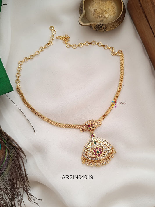 Stone Pendant Attigai Necklace